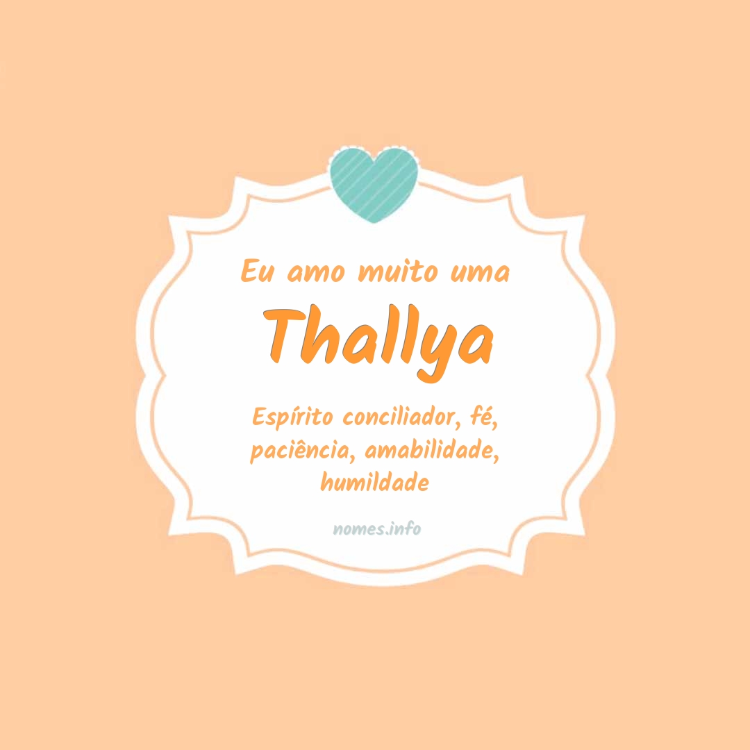 Eu amo muito Thallya