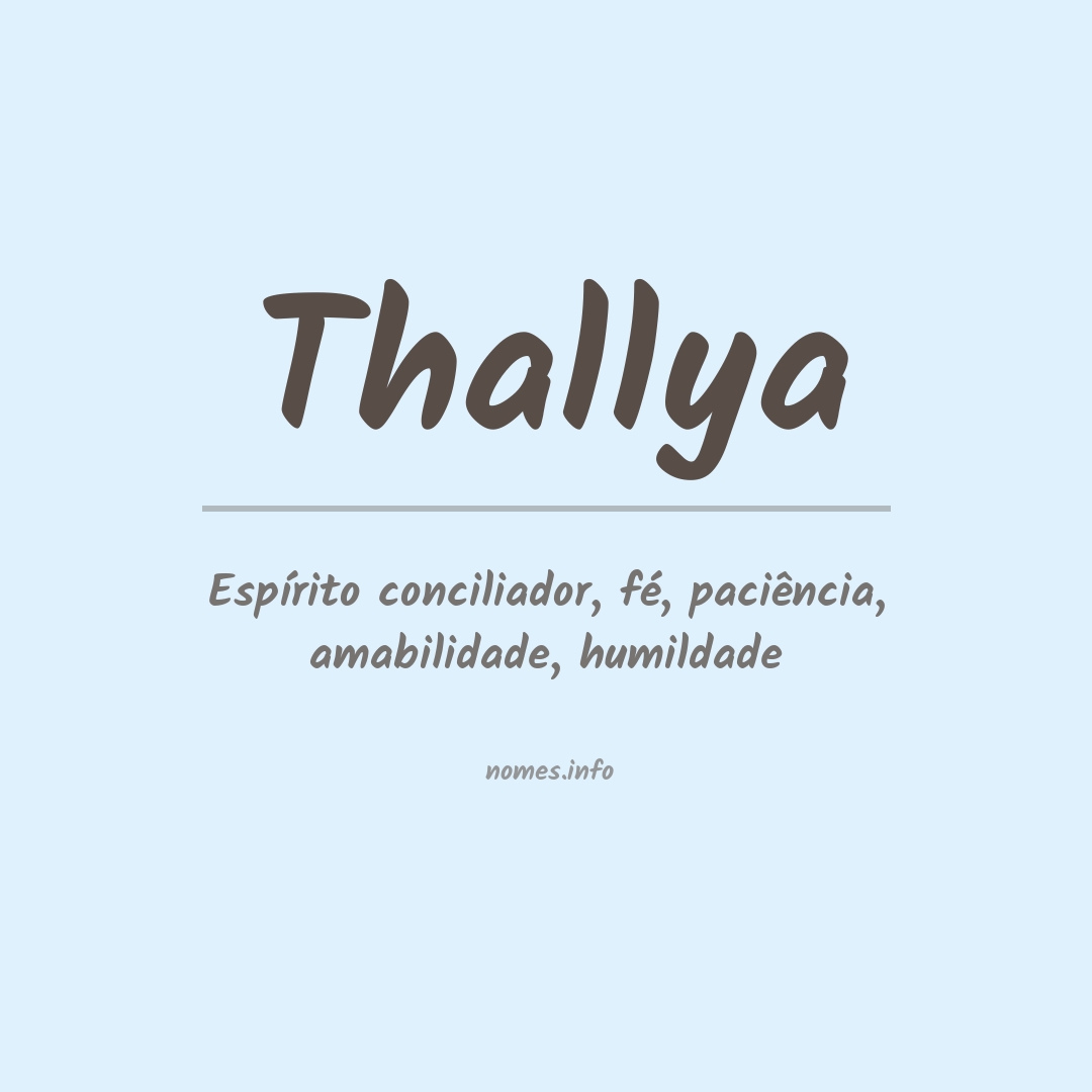 Significado do nome Thallya