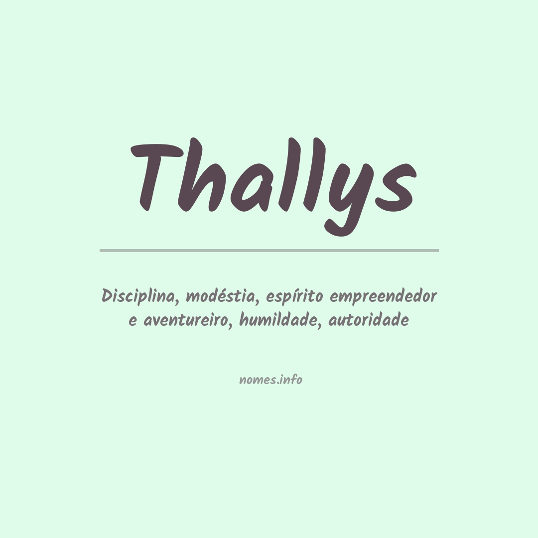 Significado do nome Thallys