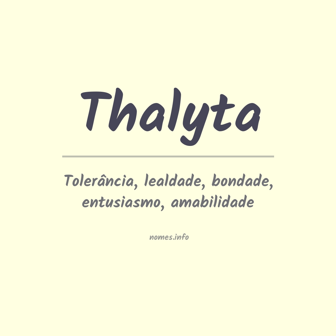 Significado do nome Thalyta