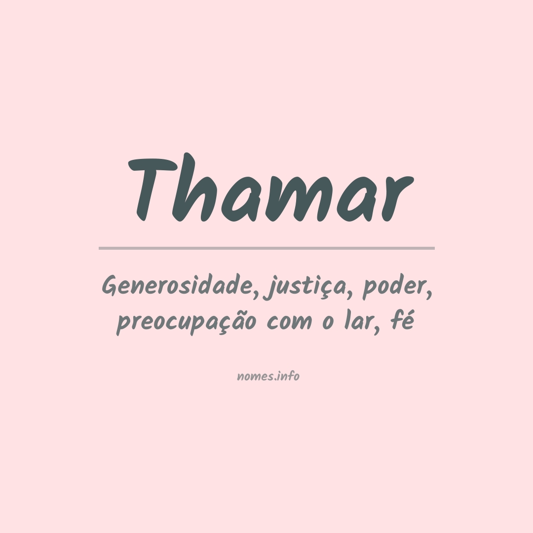Significado do nome Thamar