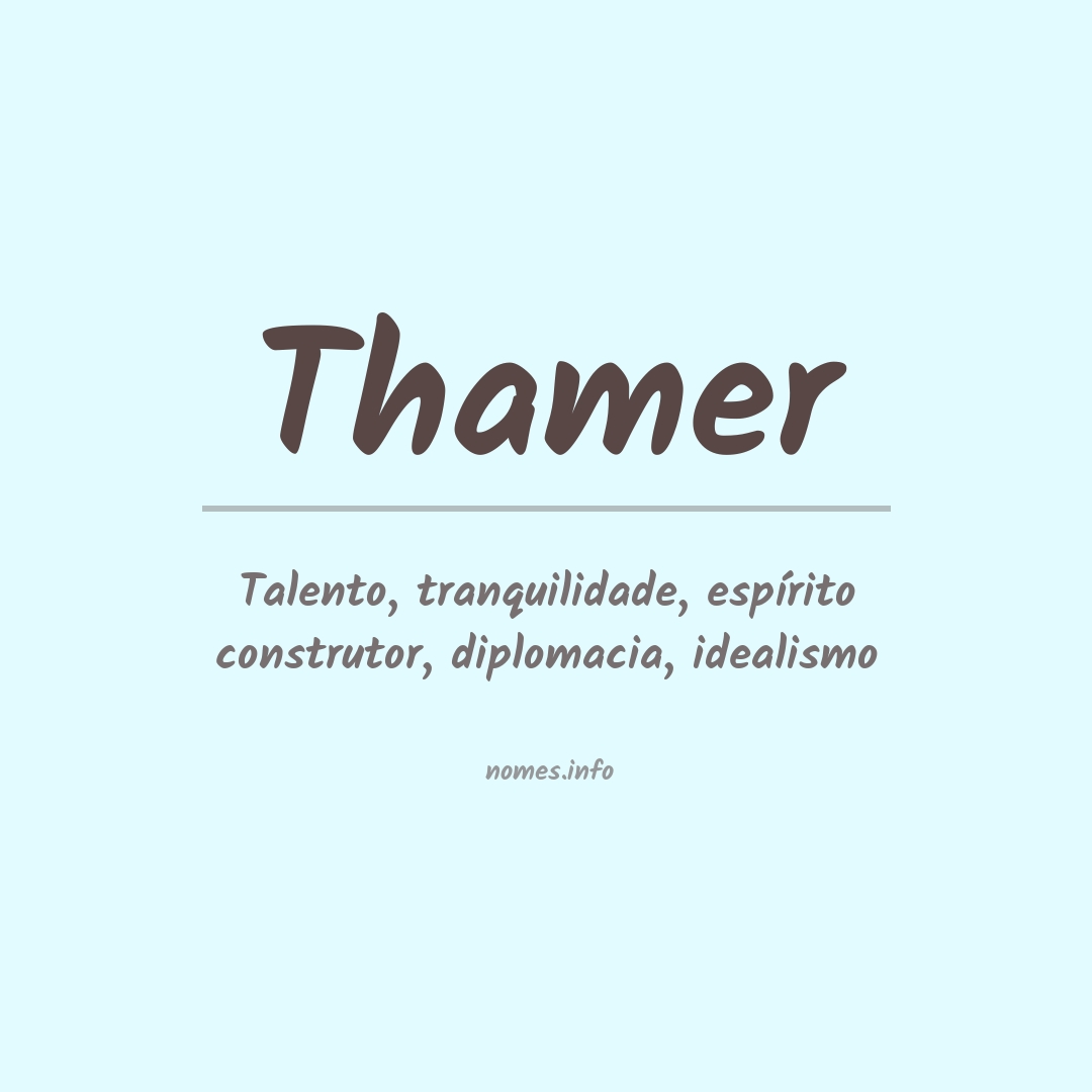 Significado do nome Thamer