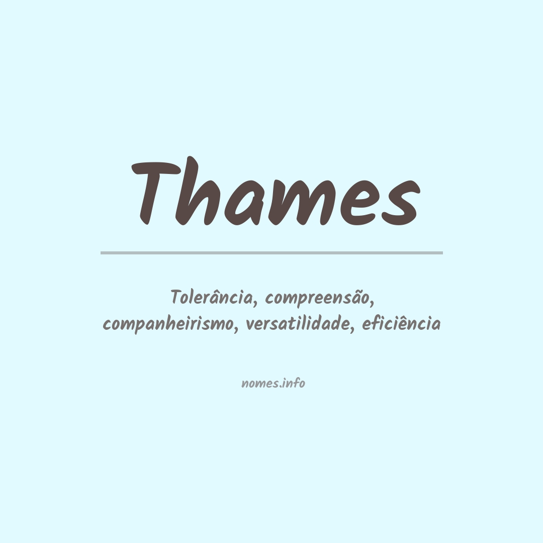 Significado do nome Thames