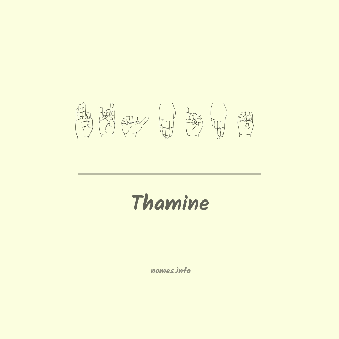 Thamine em Libras