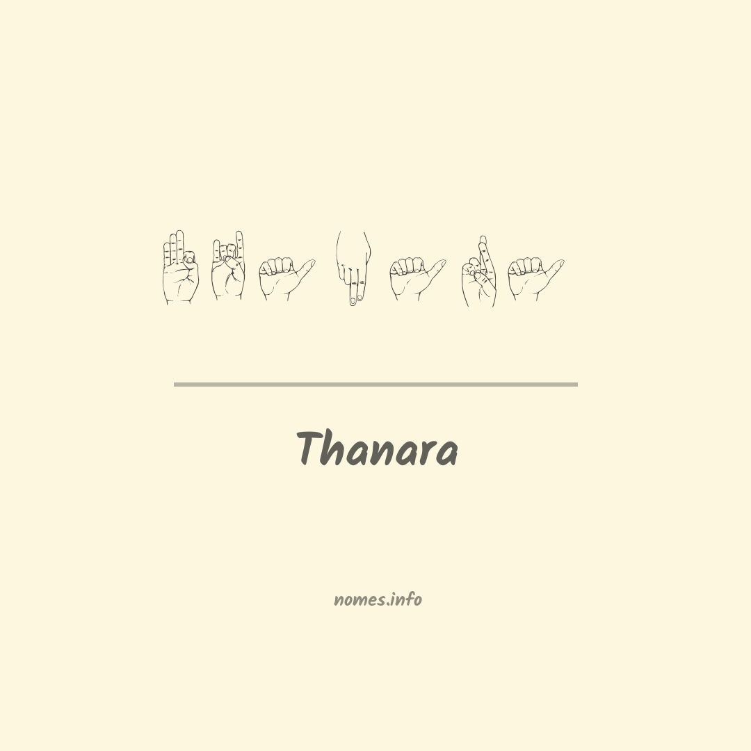Thanara em Libras