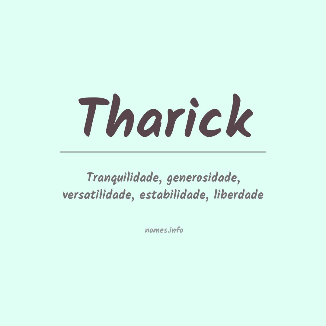 Significado do nome Tharick