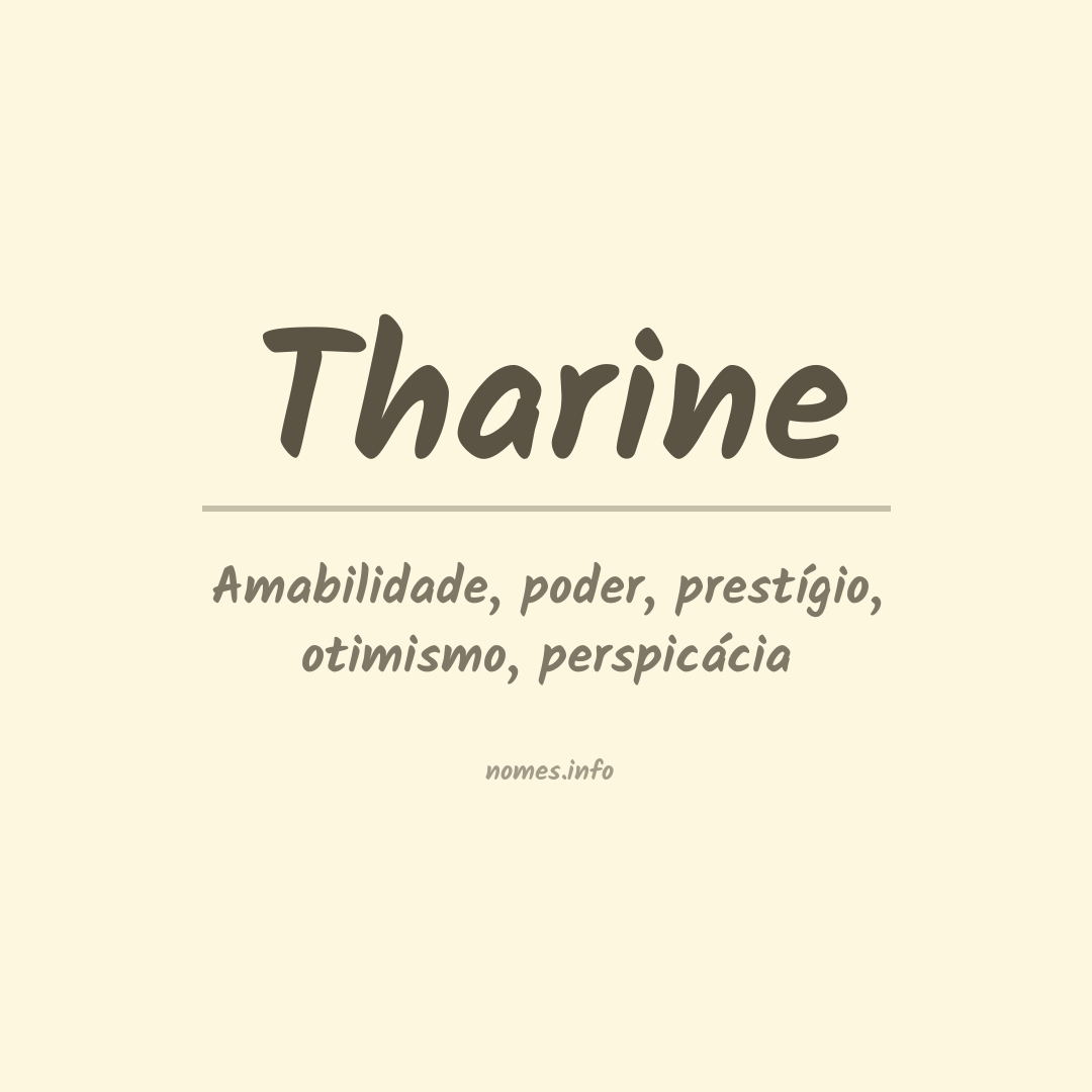 Significado do nome Tharine