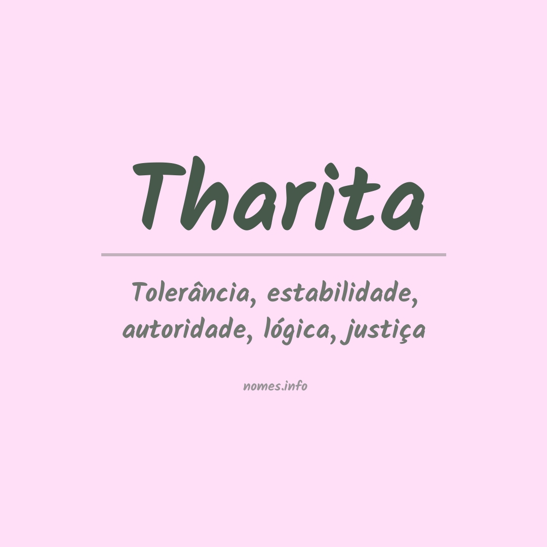 Significado do nome Tharita