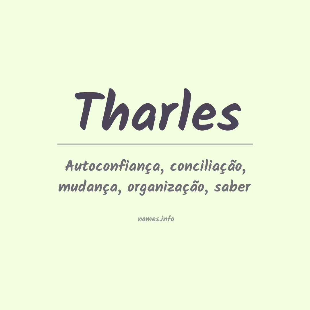 Significado do nome Tharles