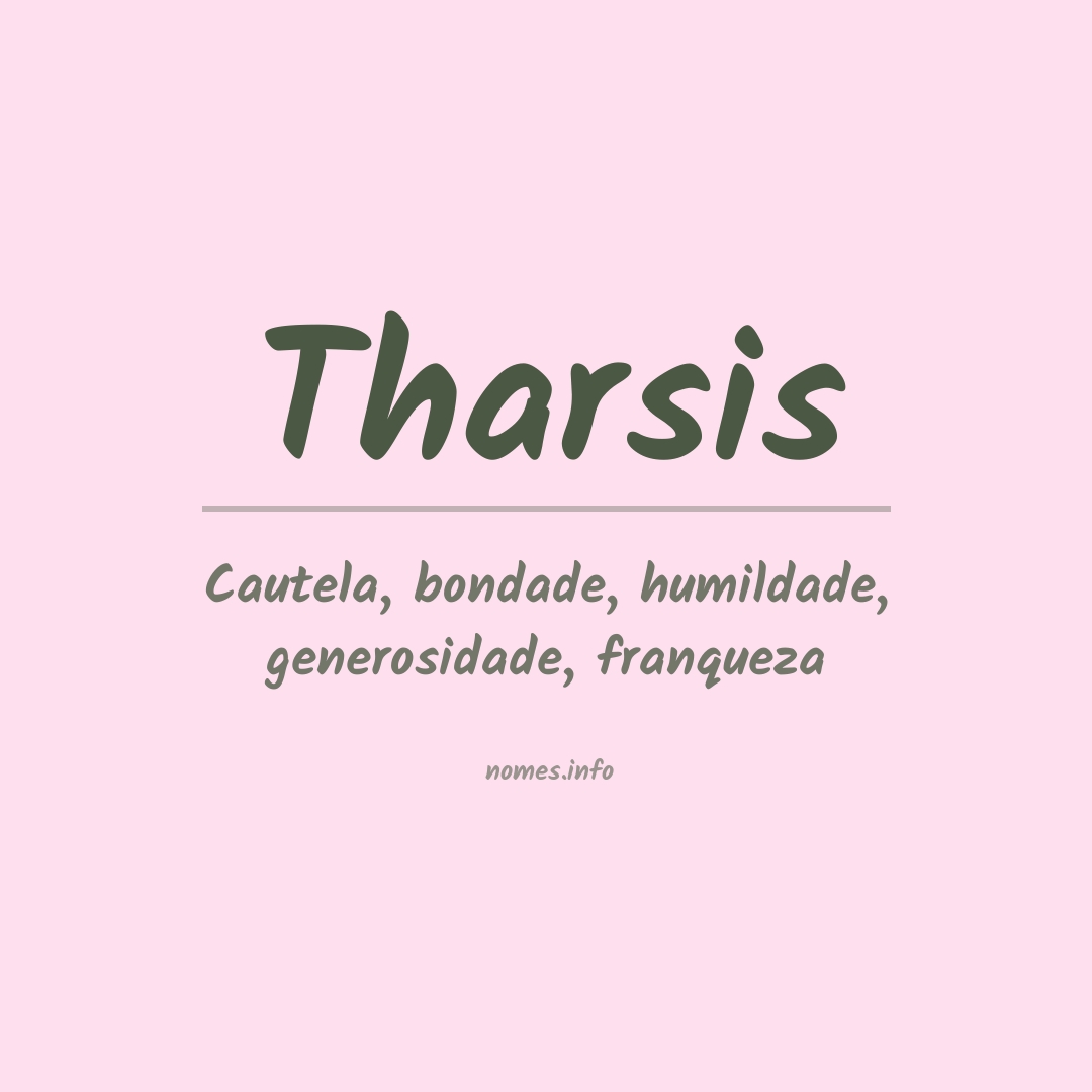 Significado do nome Tharsis