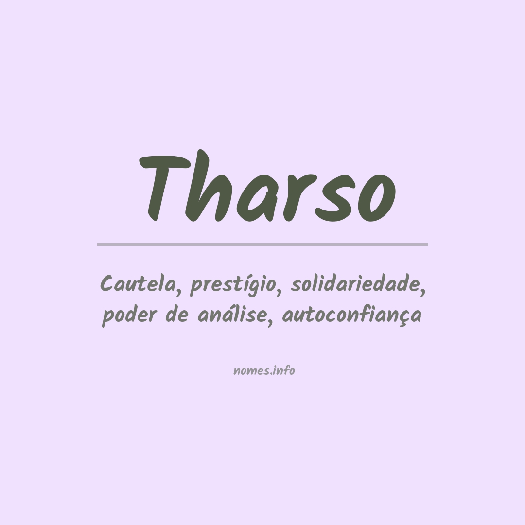 Significado do nome Tharso