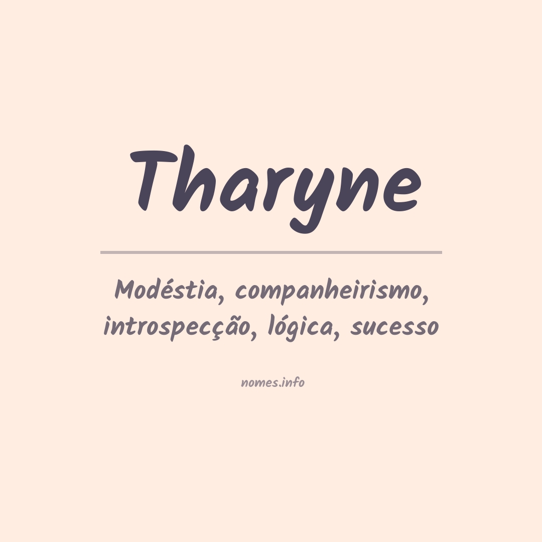 Significado do nome Tharyne