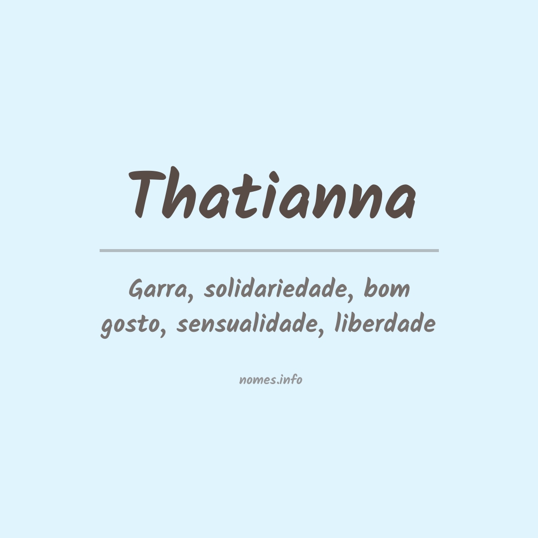 Significado do nome Thatianna