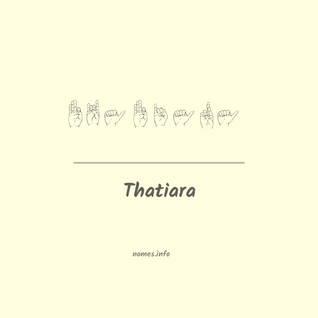 Thatiara em Libras
