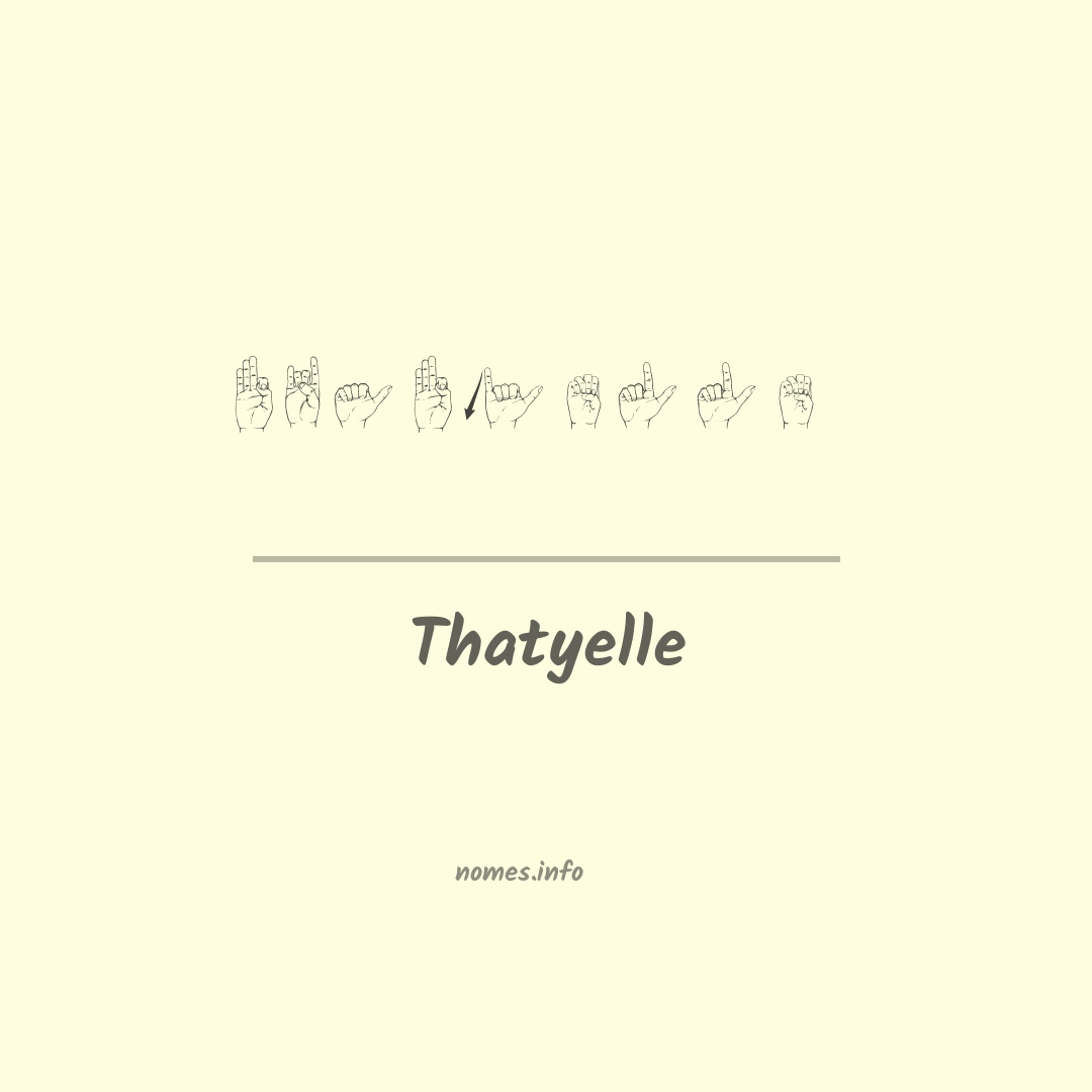 Thatyelle em Libras