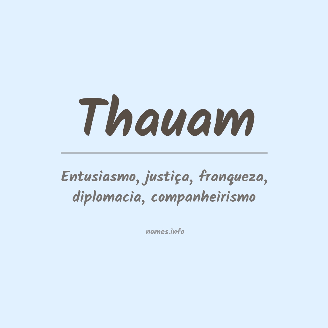 Significado do nome Thauam
