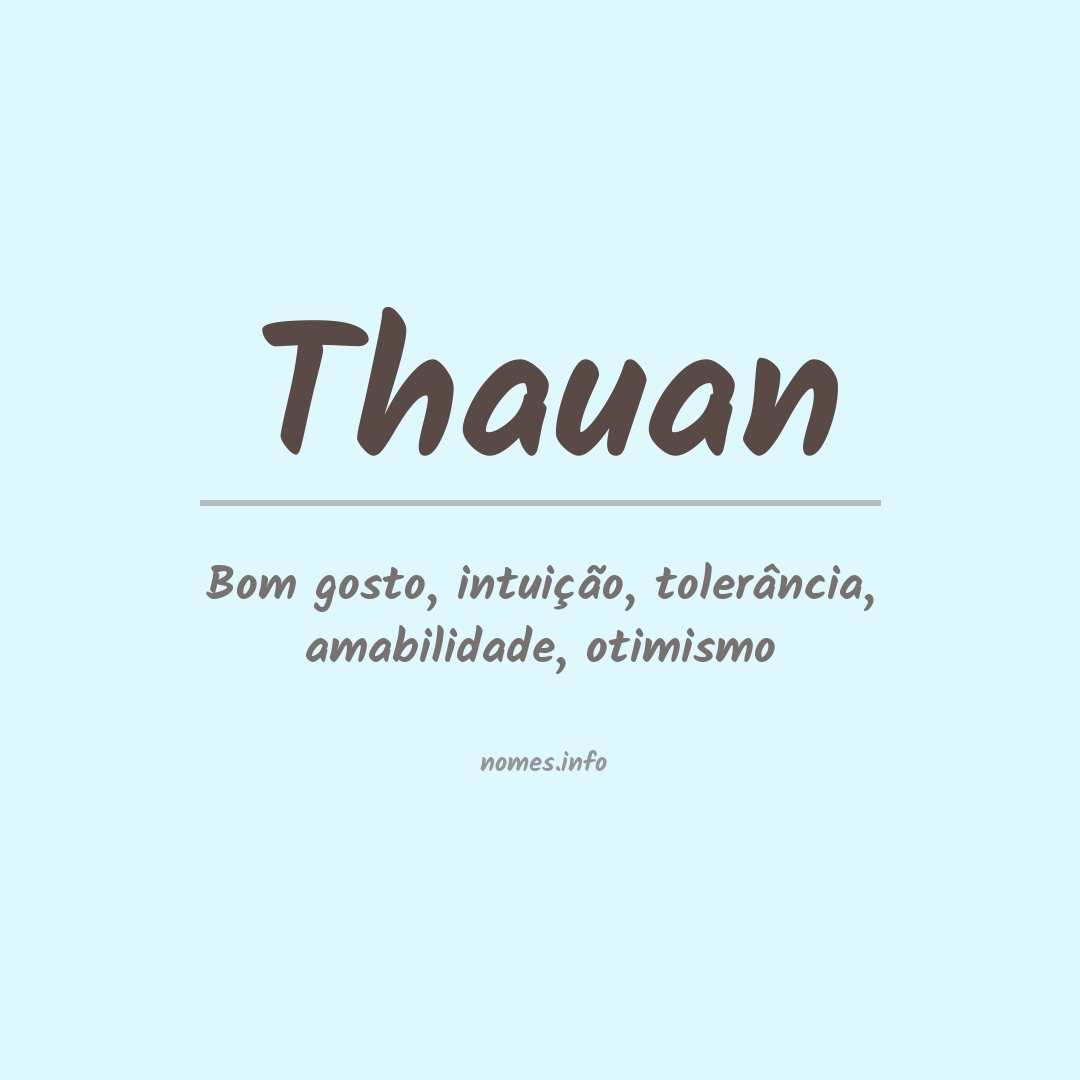 Significado do nome Thauan