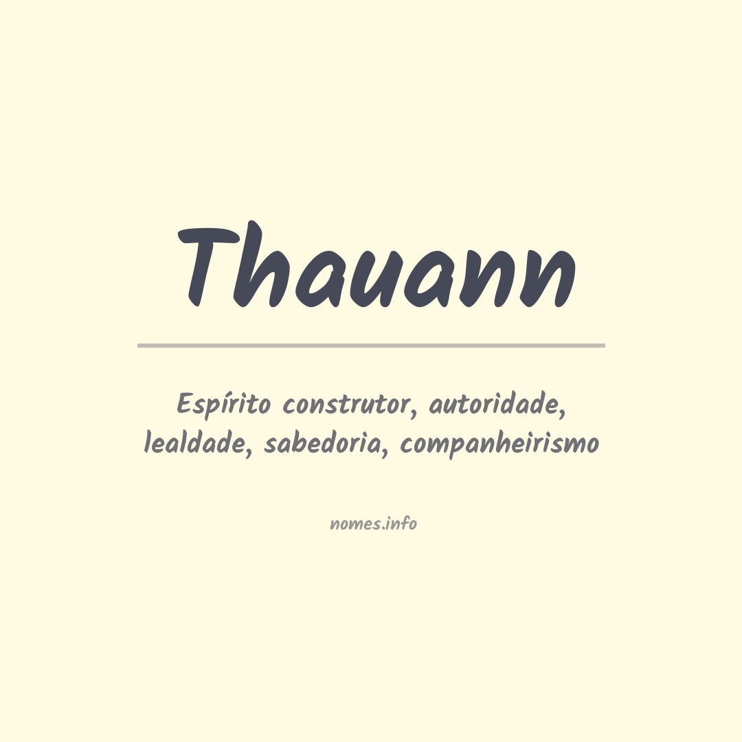 Significado do nome Thauann