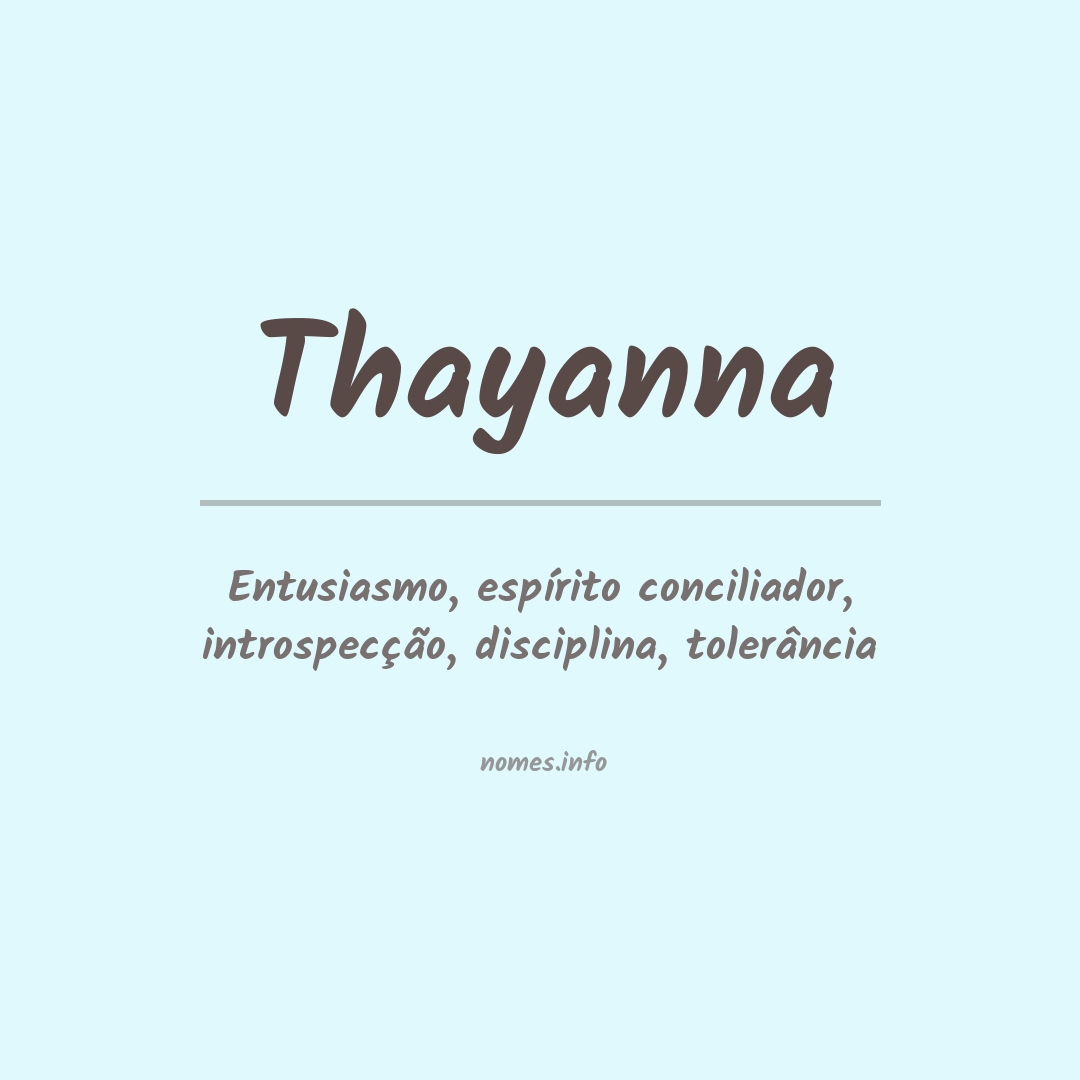 Significado do nome Thayanna