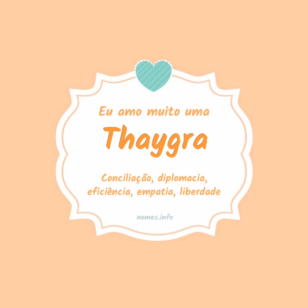 Eu amo muito Thaygra