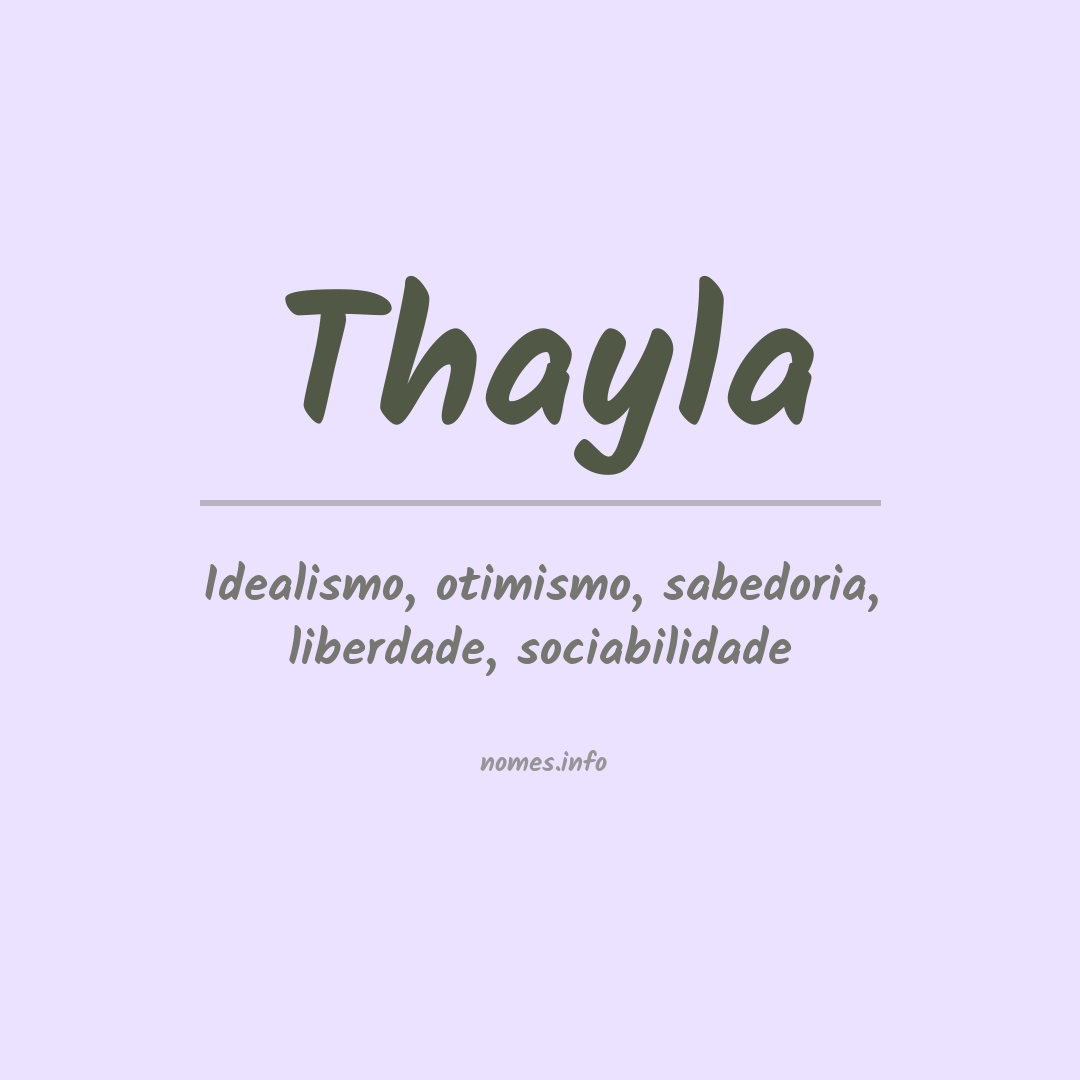 Significado do nome Thayla