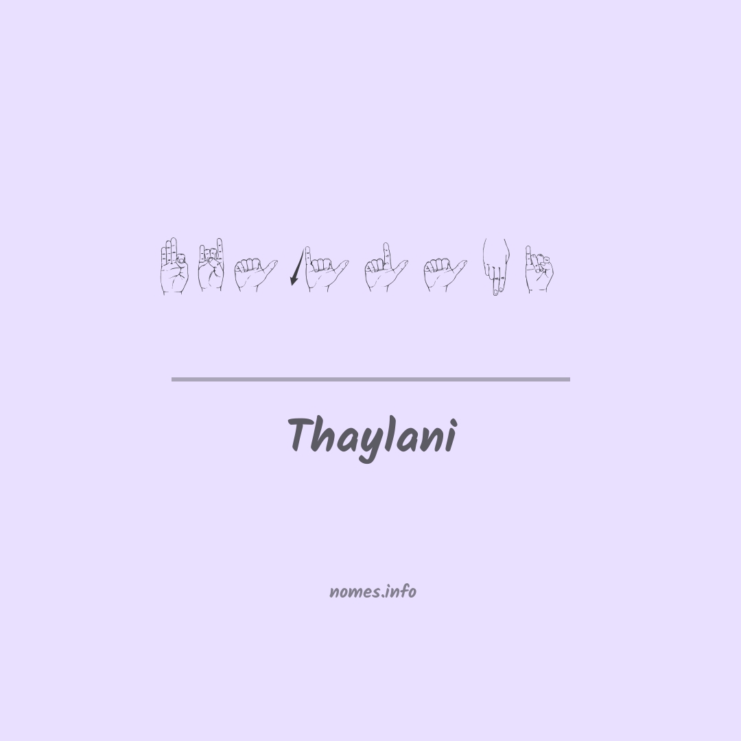 Thaylani em Libras