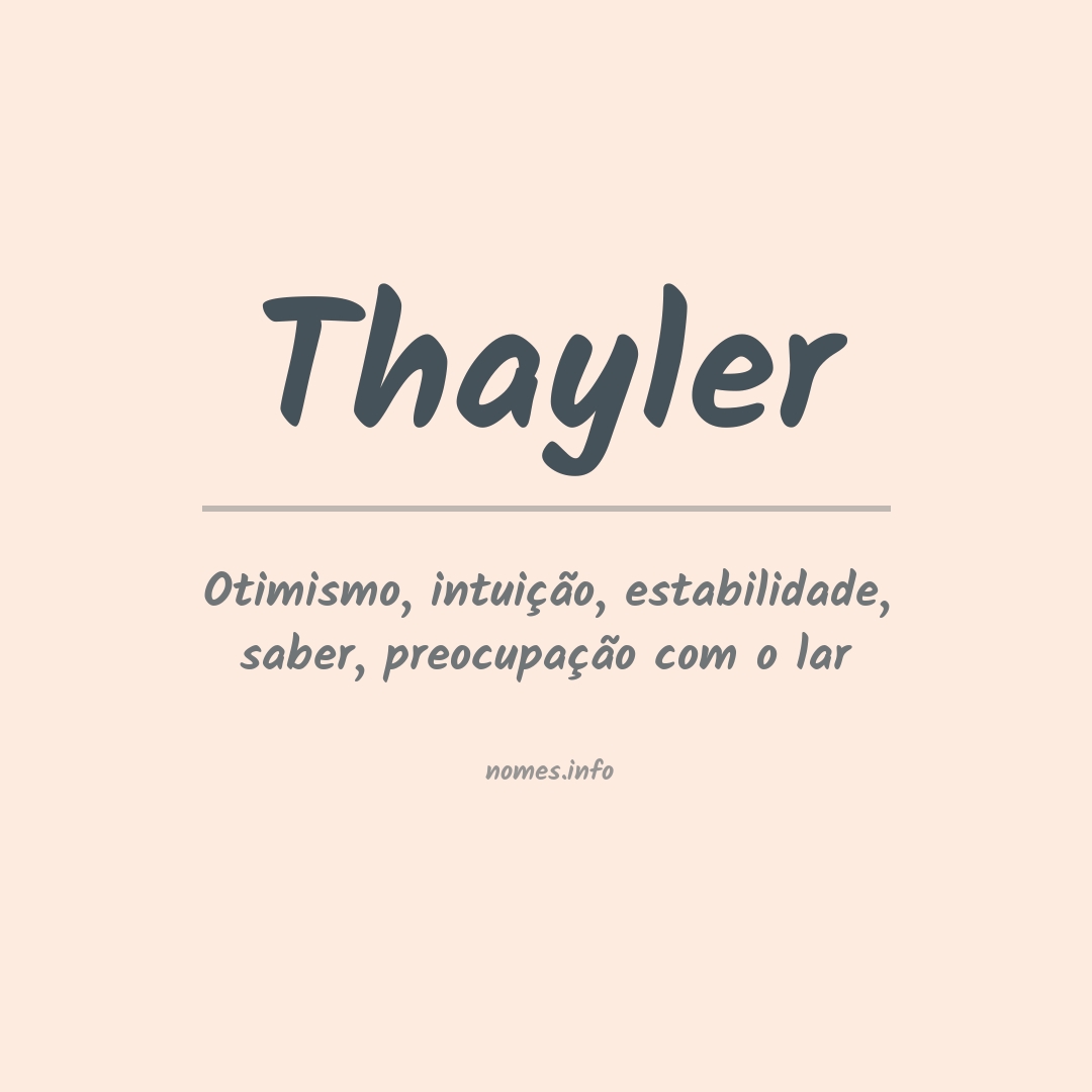 Significado do nome Thayler