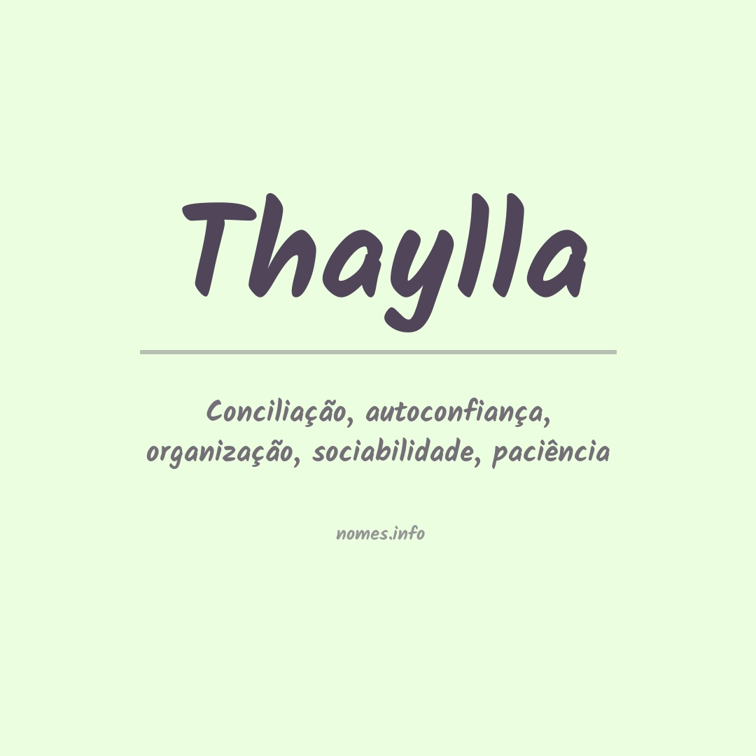 Significado do nome Thaylla