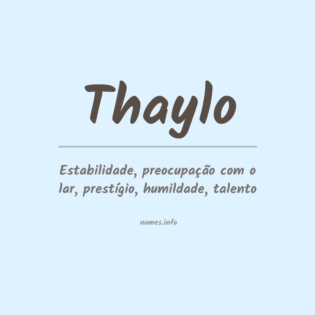 Significado do nome Thaylo