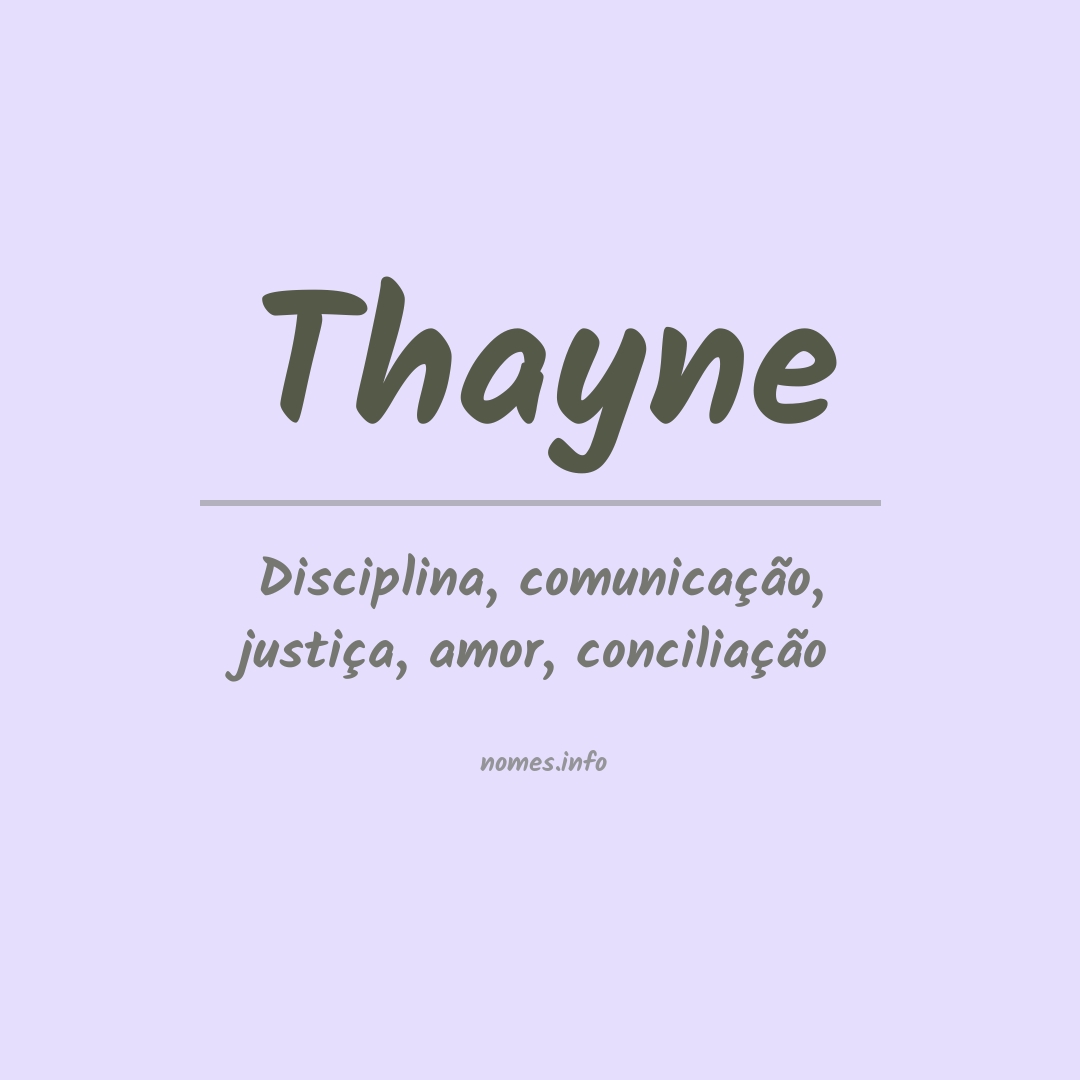 Significado do nome Thayne Significado do nome Thayne
