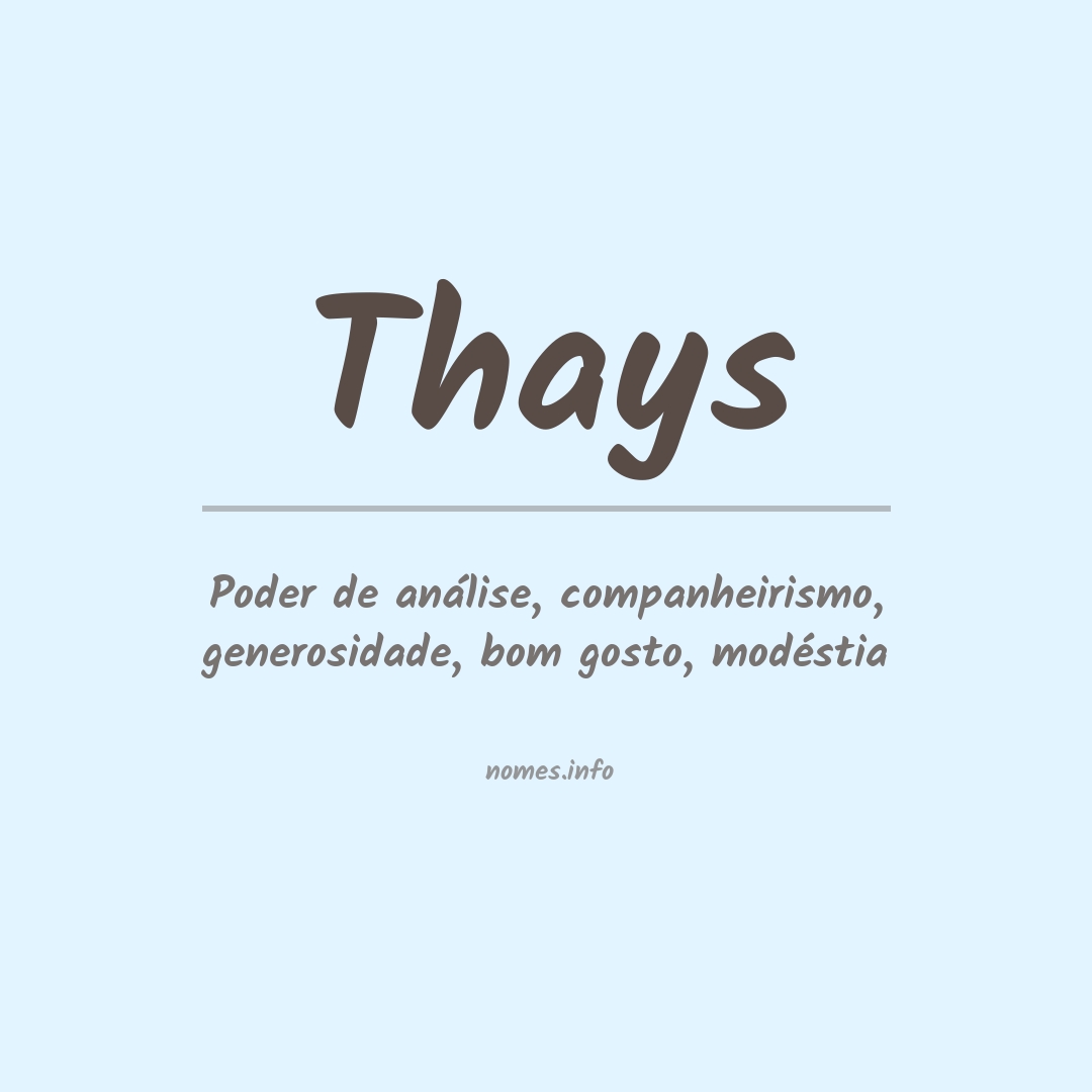 Significado do nome Thays