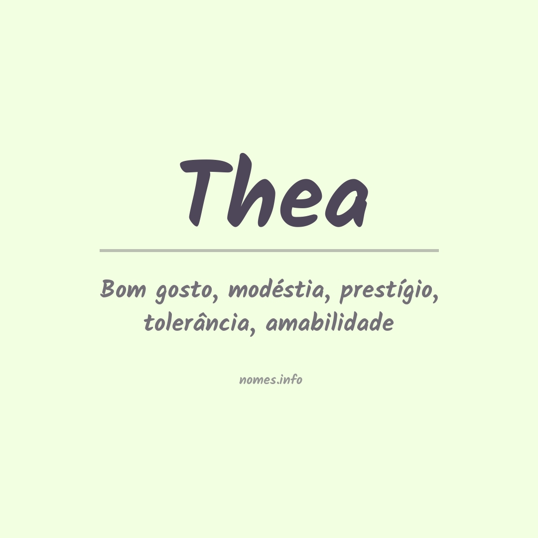 Significado do nome Thea