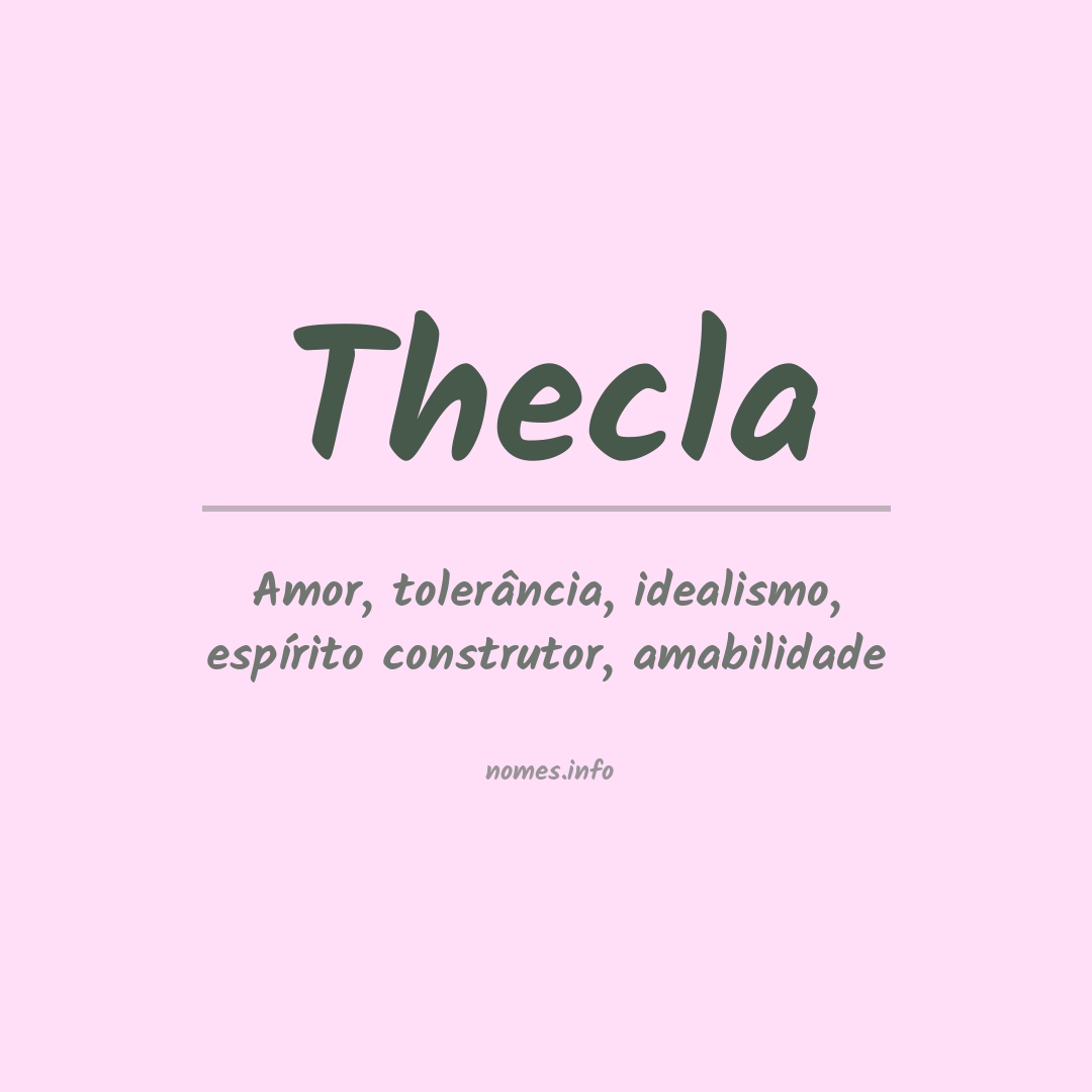 Significado do nome Thecla
