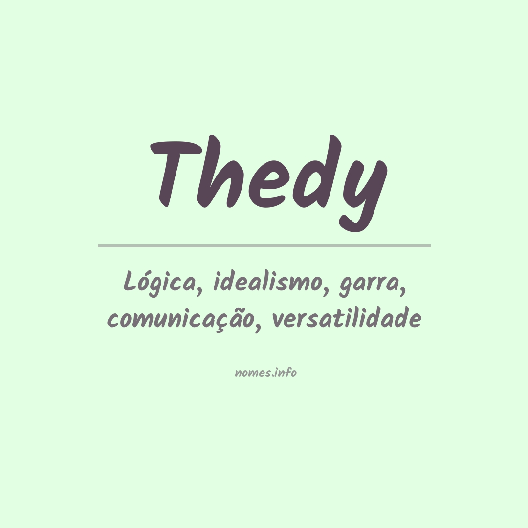 Significado do nome Thedy