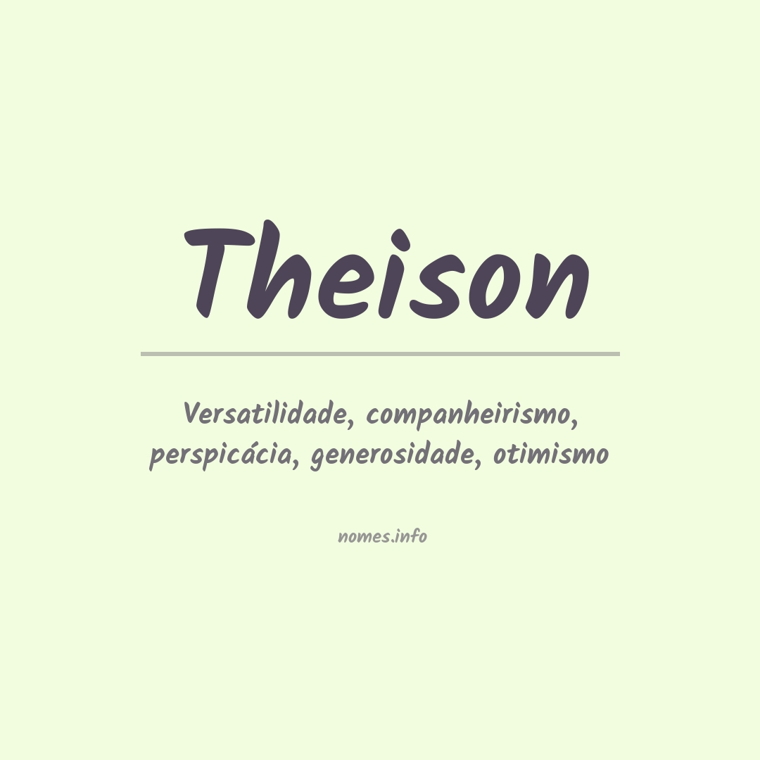 Significado do nome Theison