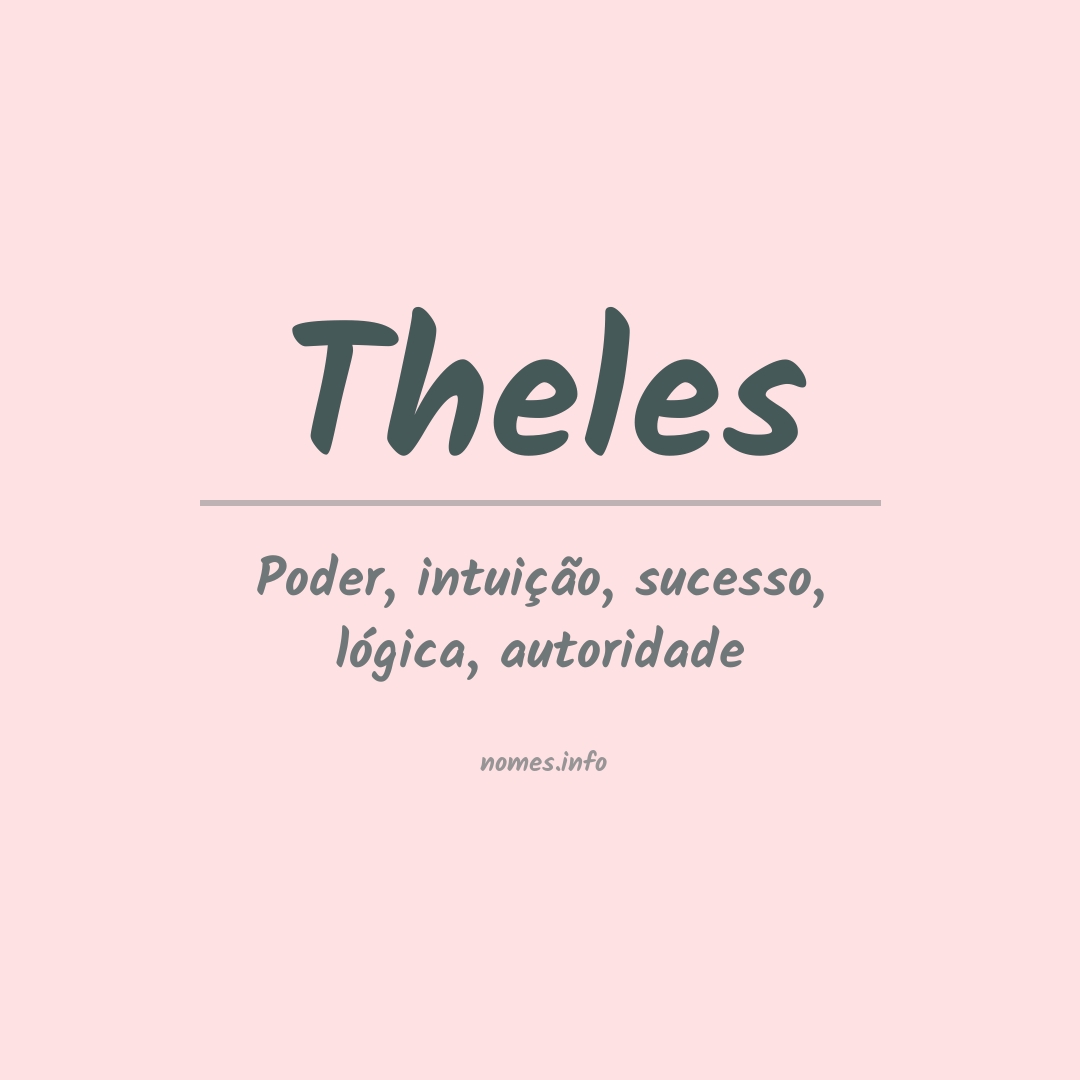 Significado do nome Theles