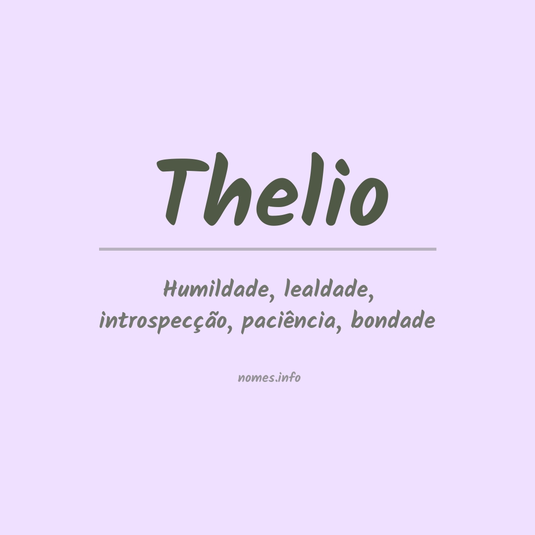 Significado do nome Thelio
