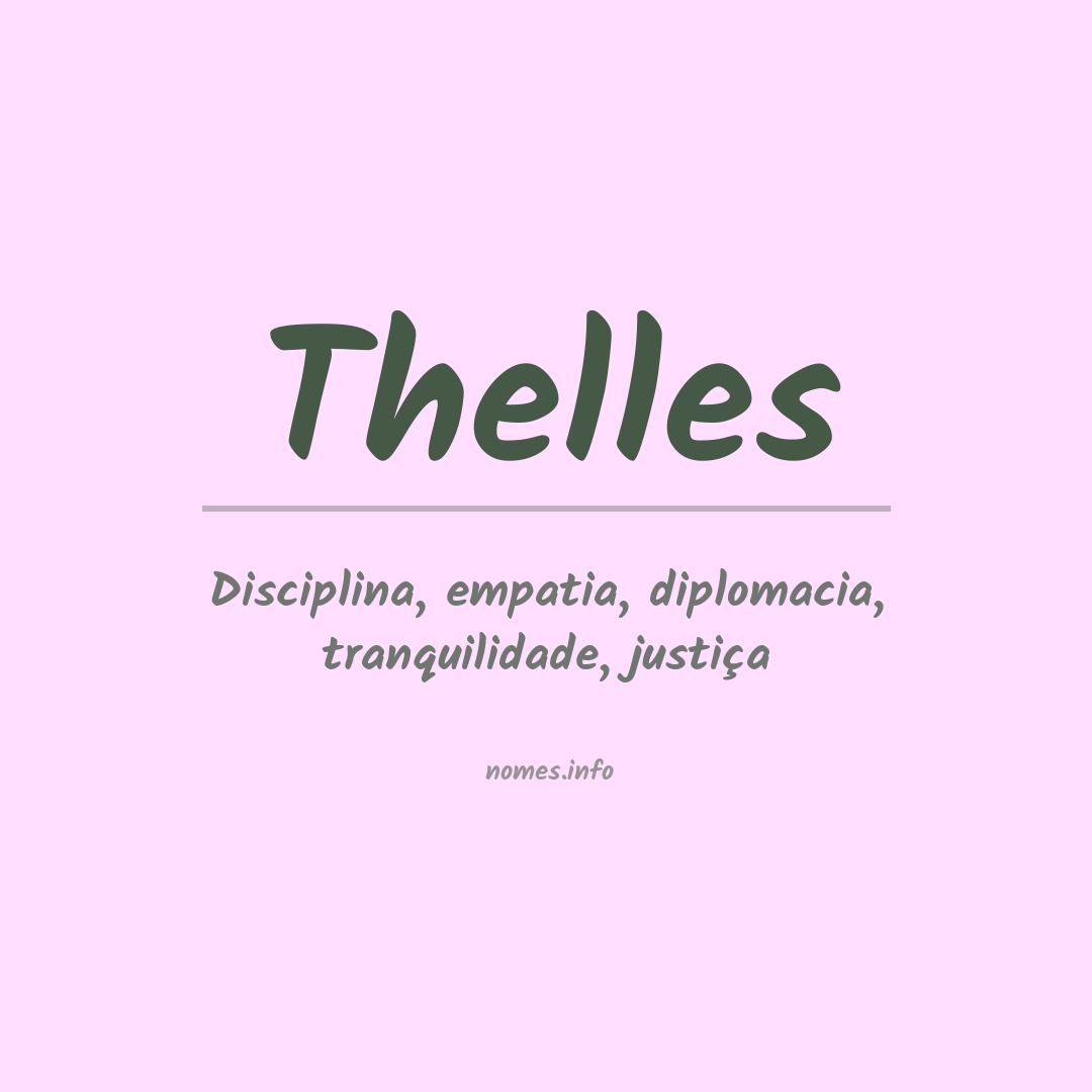 Significado do nome Thelles