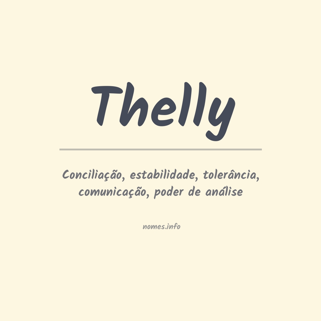 Significado do nome Thelly