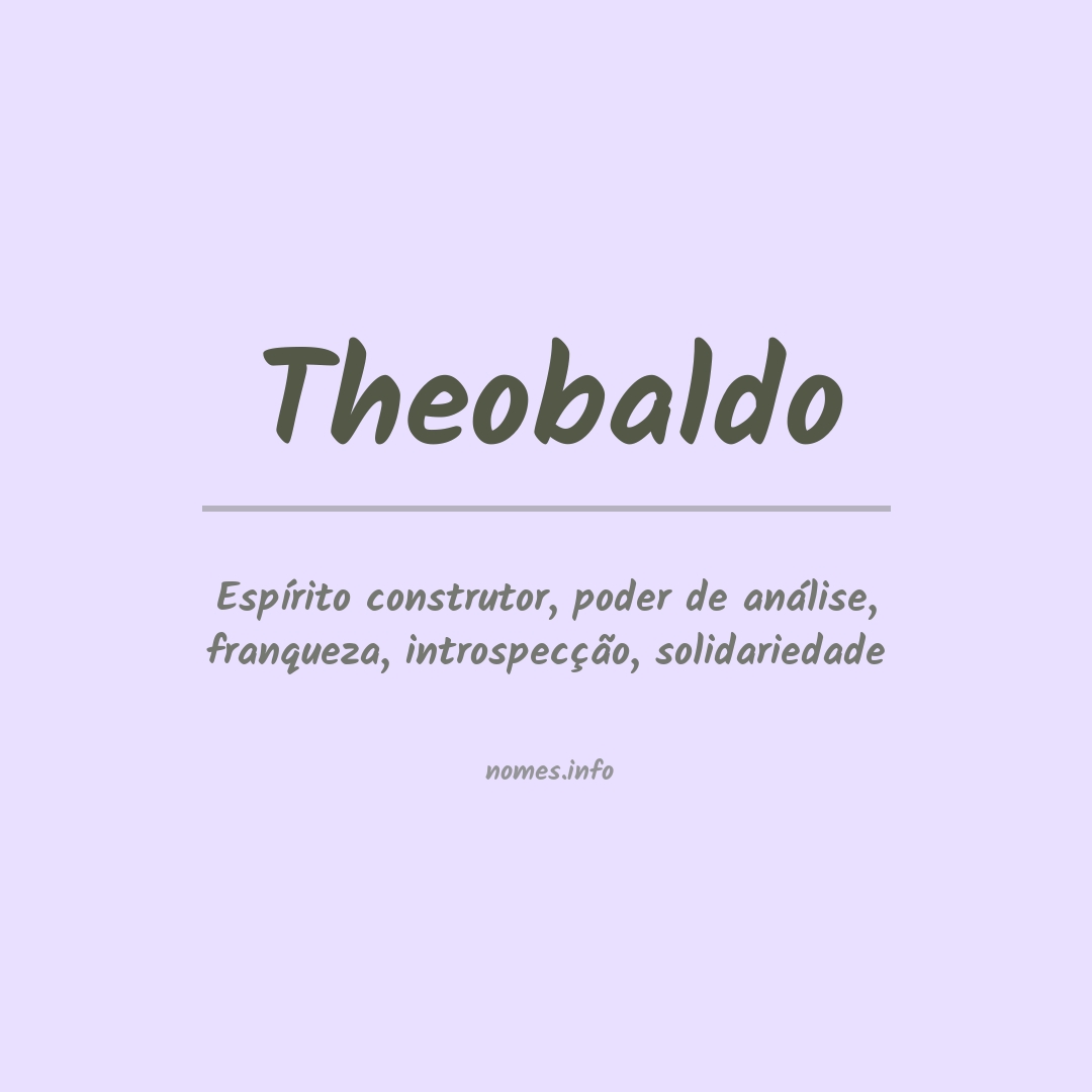Significado do nome Theobaldo