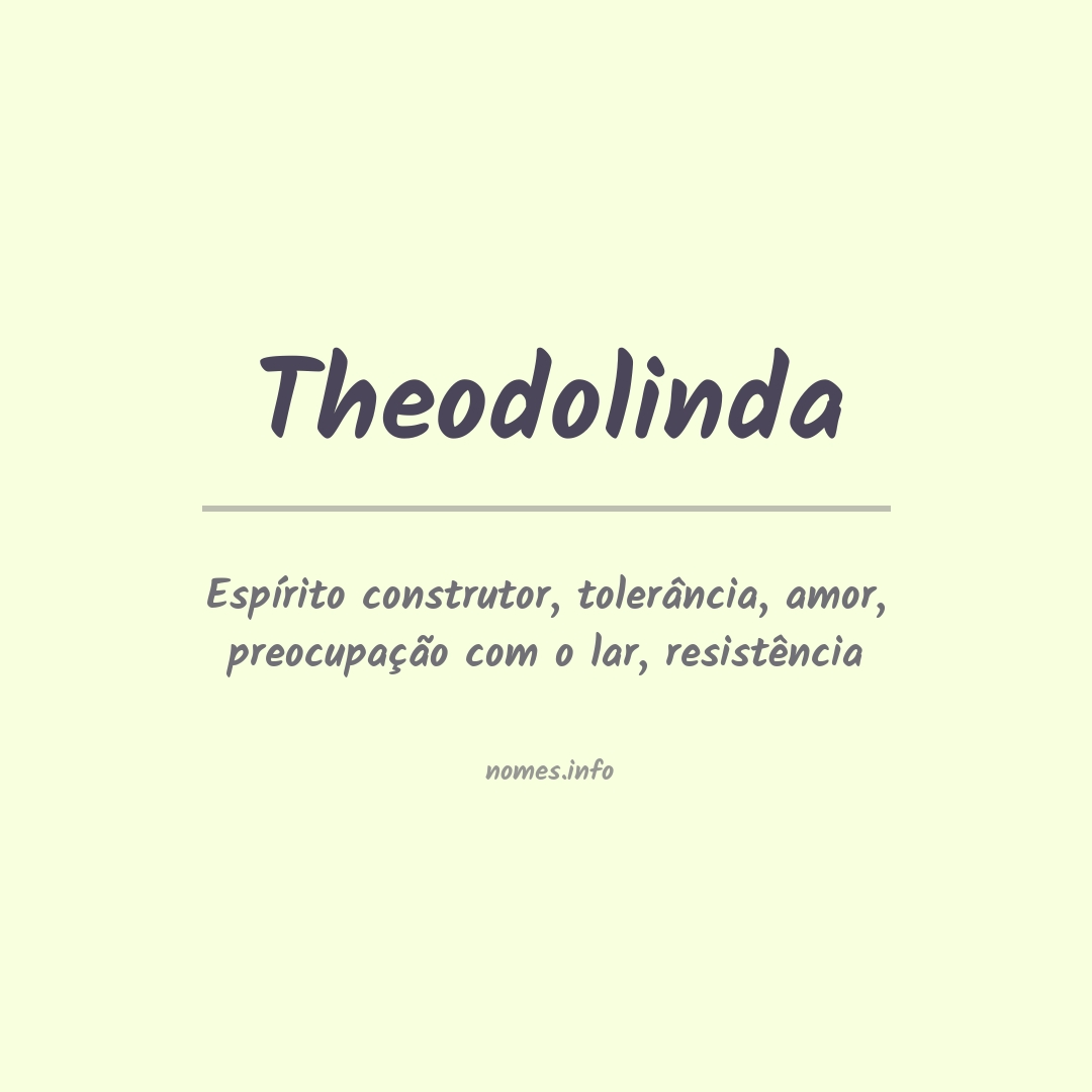 Significado do nome Theodolinda