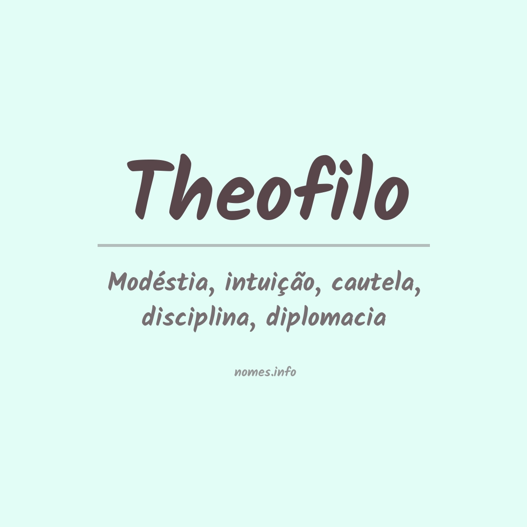 Significado do nome Theofilo