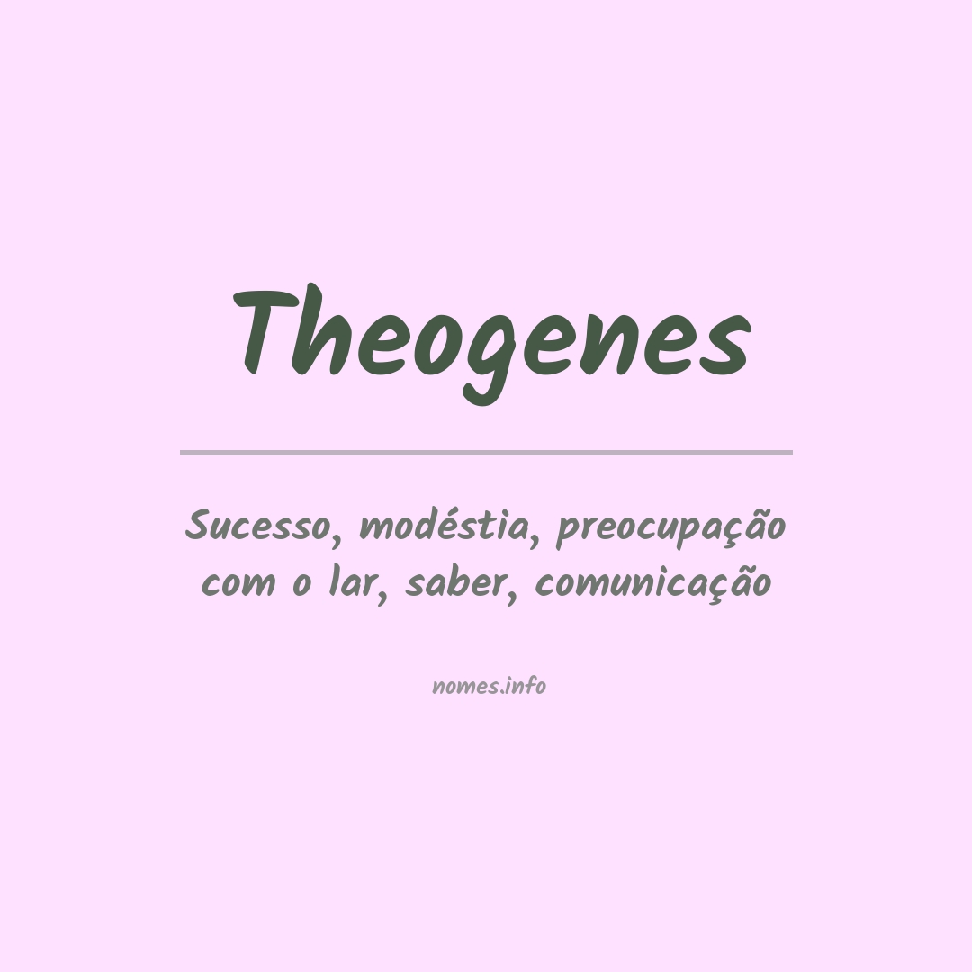 Significado do nome Theogenes