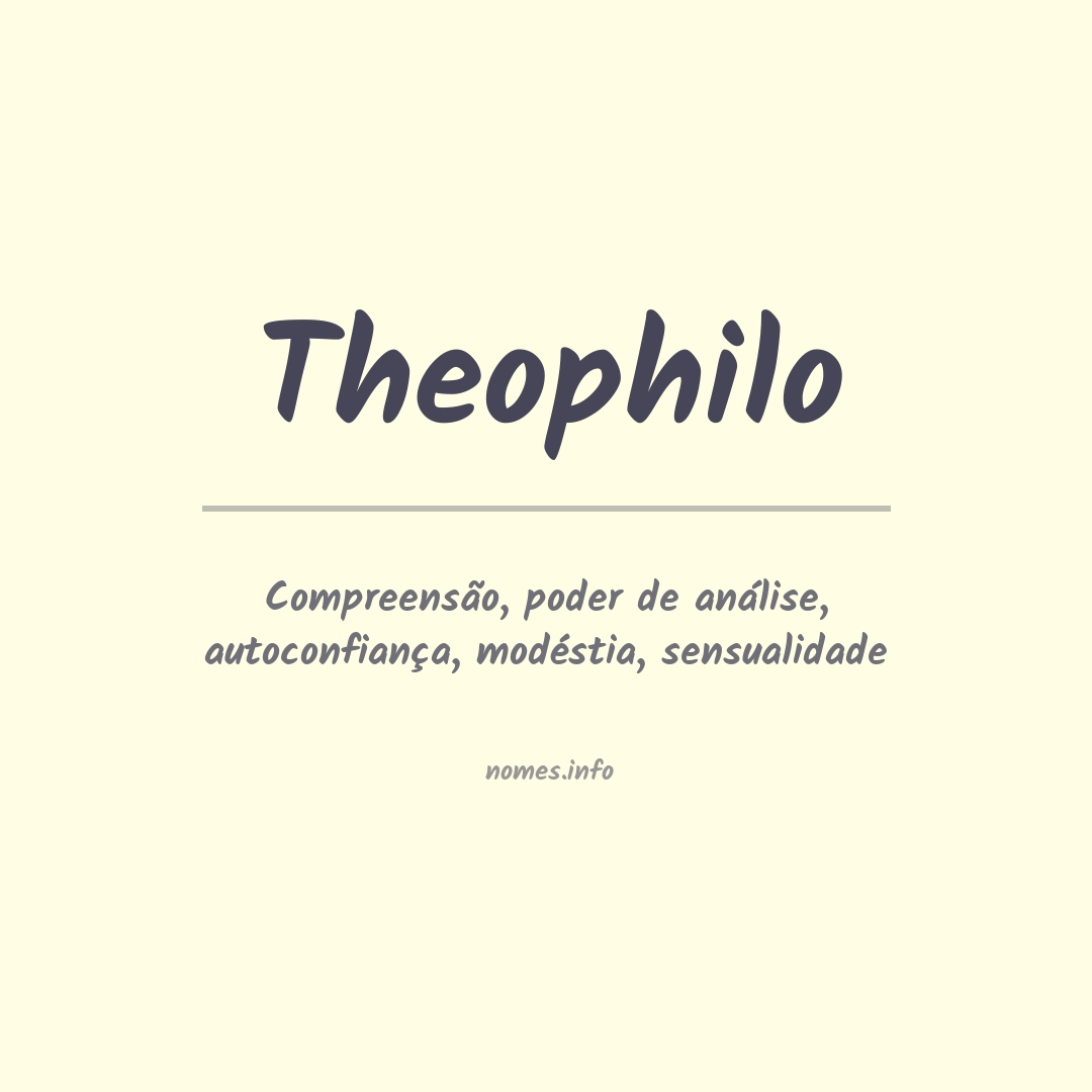 Significado do nome Theophilo