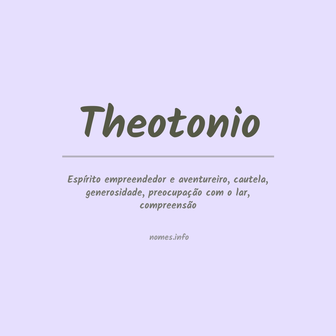 Significado do nome Theotonio