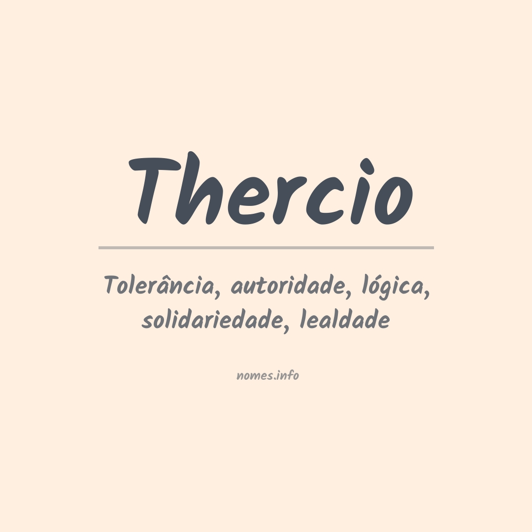 Significado do nome Thercio