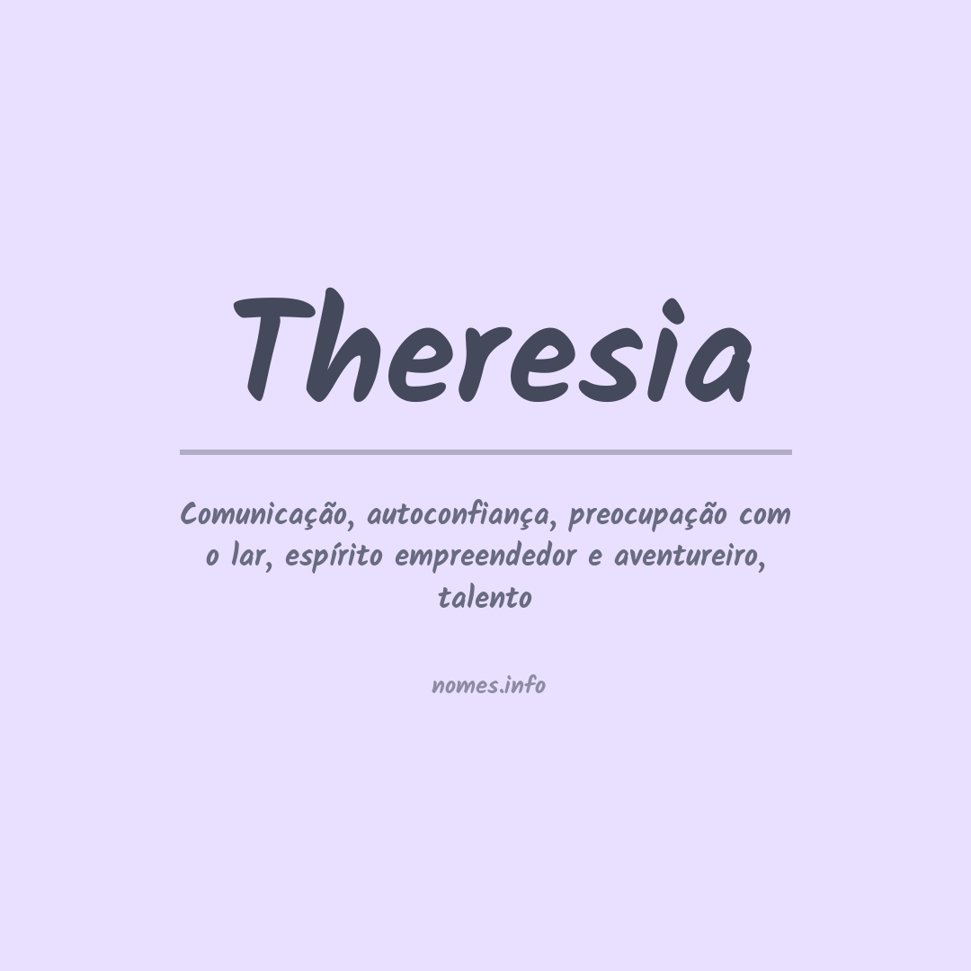 Significado do nome Theresia