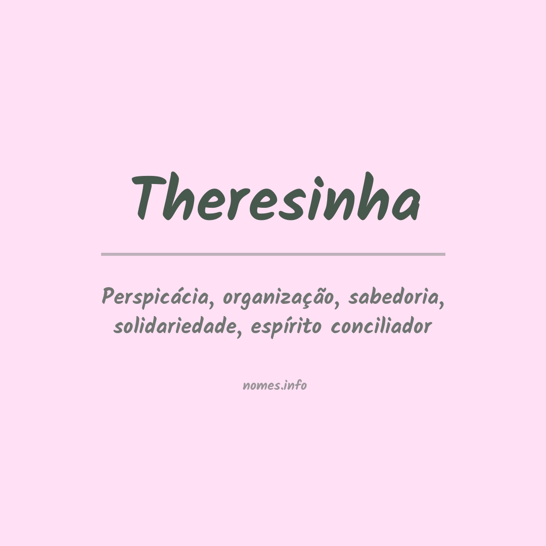 Significado do nome Theresinha