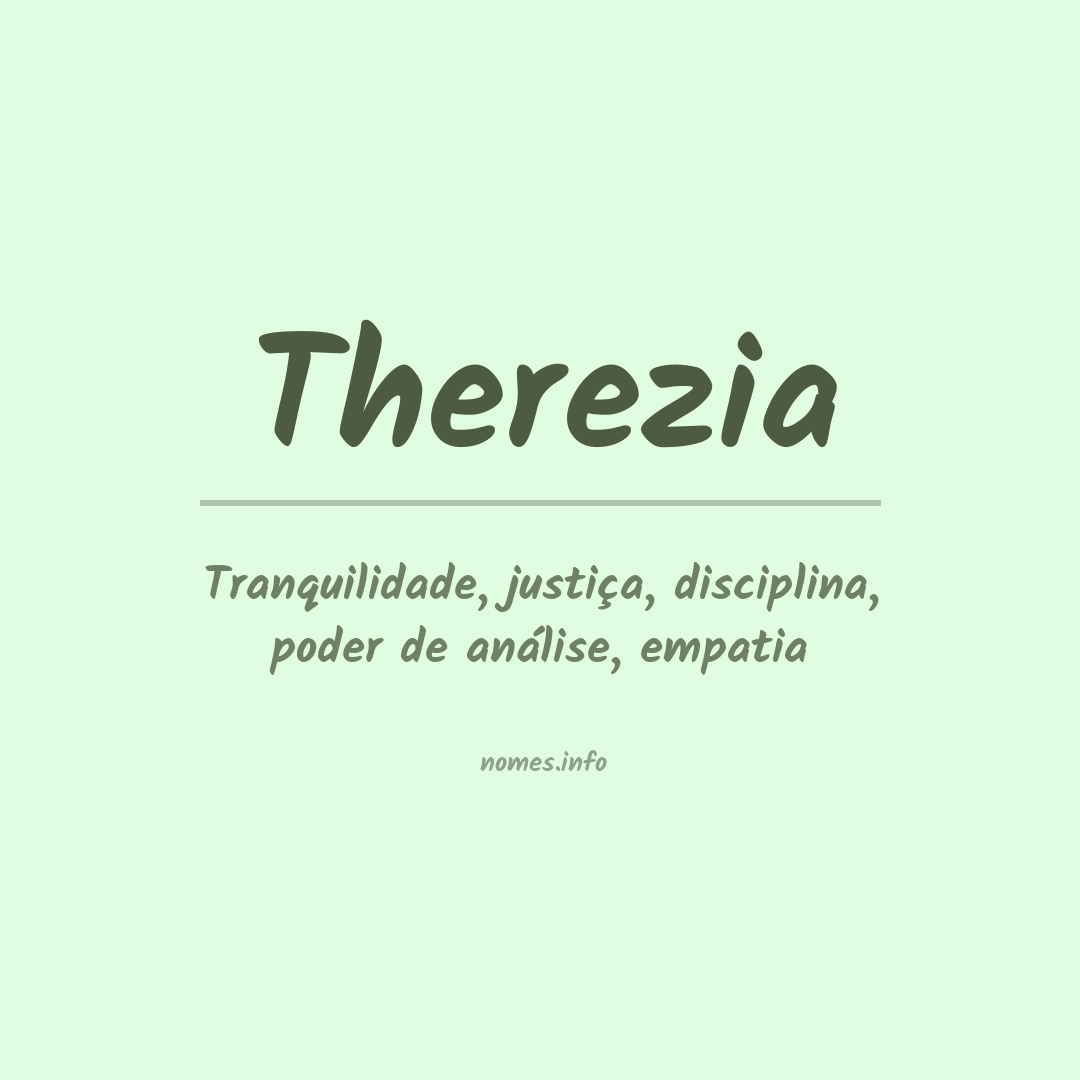 Significado do nome Therezia