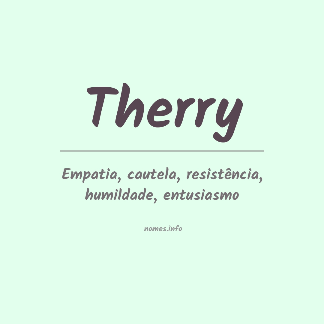 Significado do nome Therry